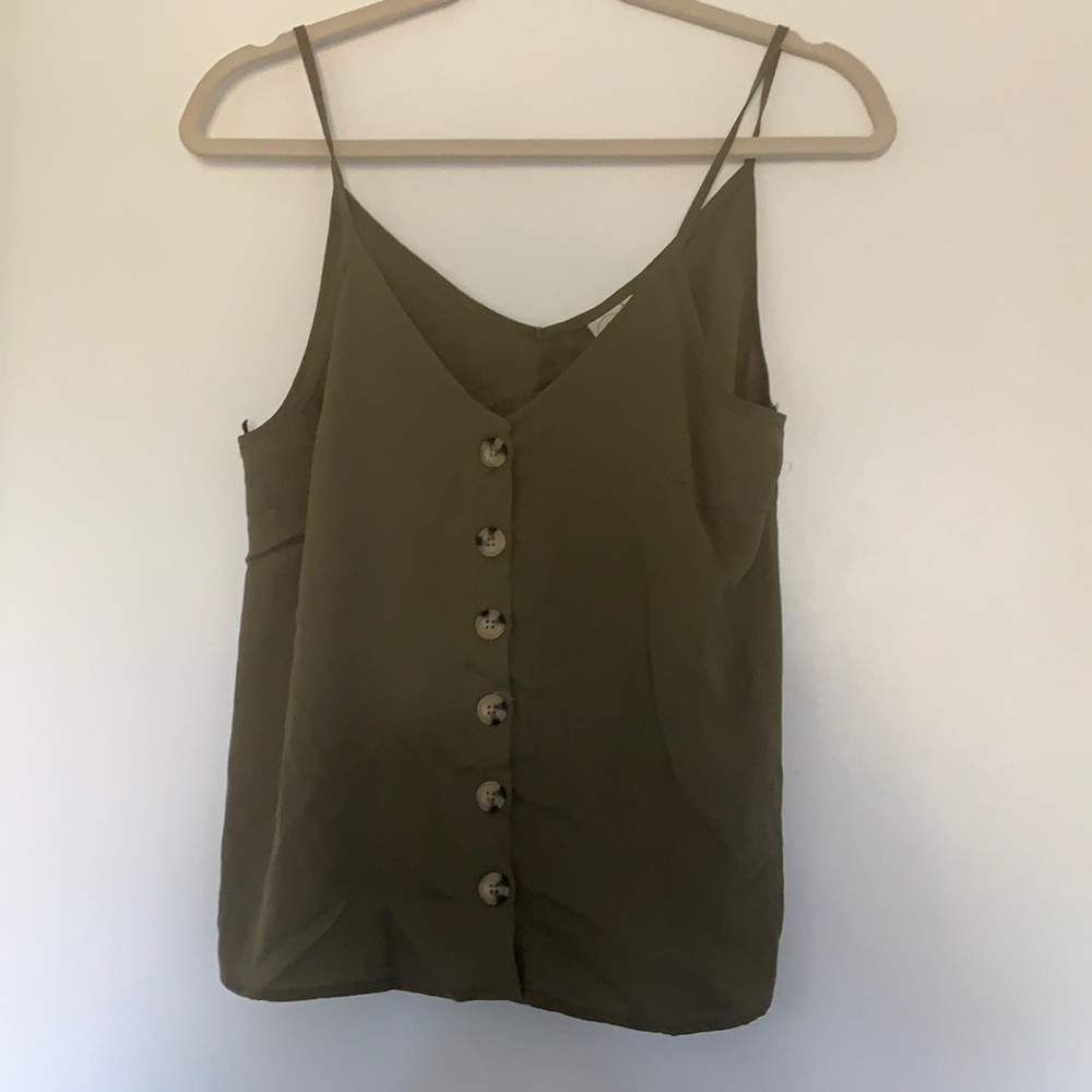 Army green tank top